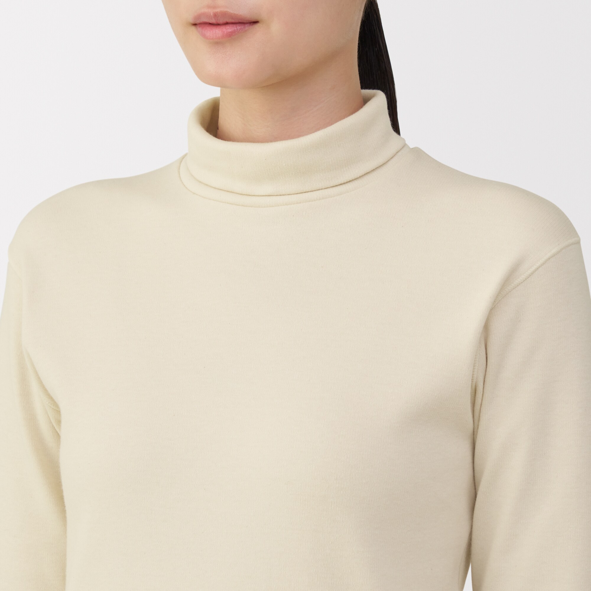 婦人　あったか綿　ウールタートルネック長袖Ｔシャツ