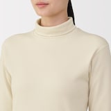 婦人　あったか綿　ウールタートルネック長袖Ｔシャツ