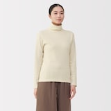 婦人　あったか綿　ウールタートルネック長袖Ｔシャツ