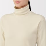 婦人　あったか綿　ウールタートルネック長袖Ｔシャツ