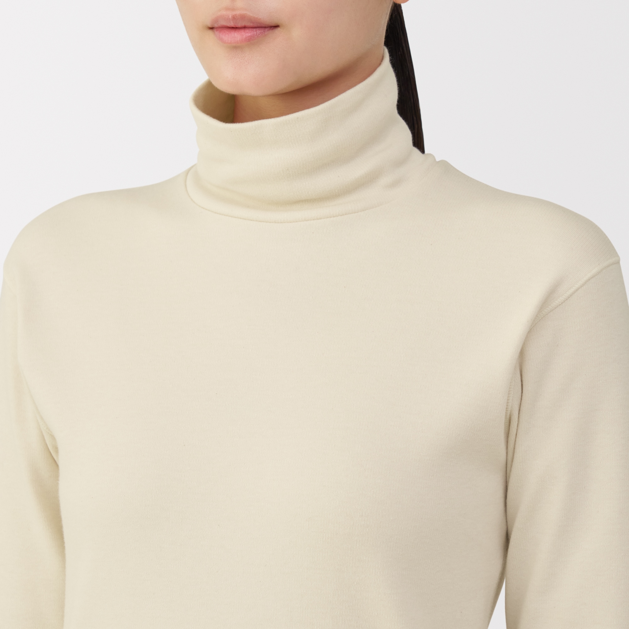 婦人　あったか綿　ウールタートルネック長袖Ｔシャツ