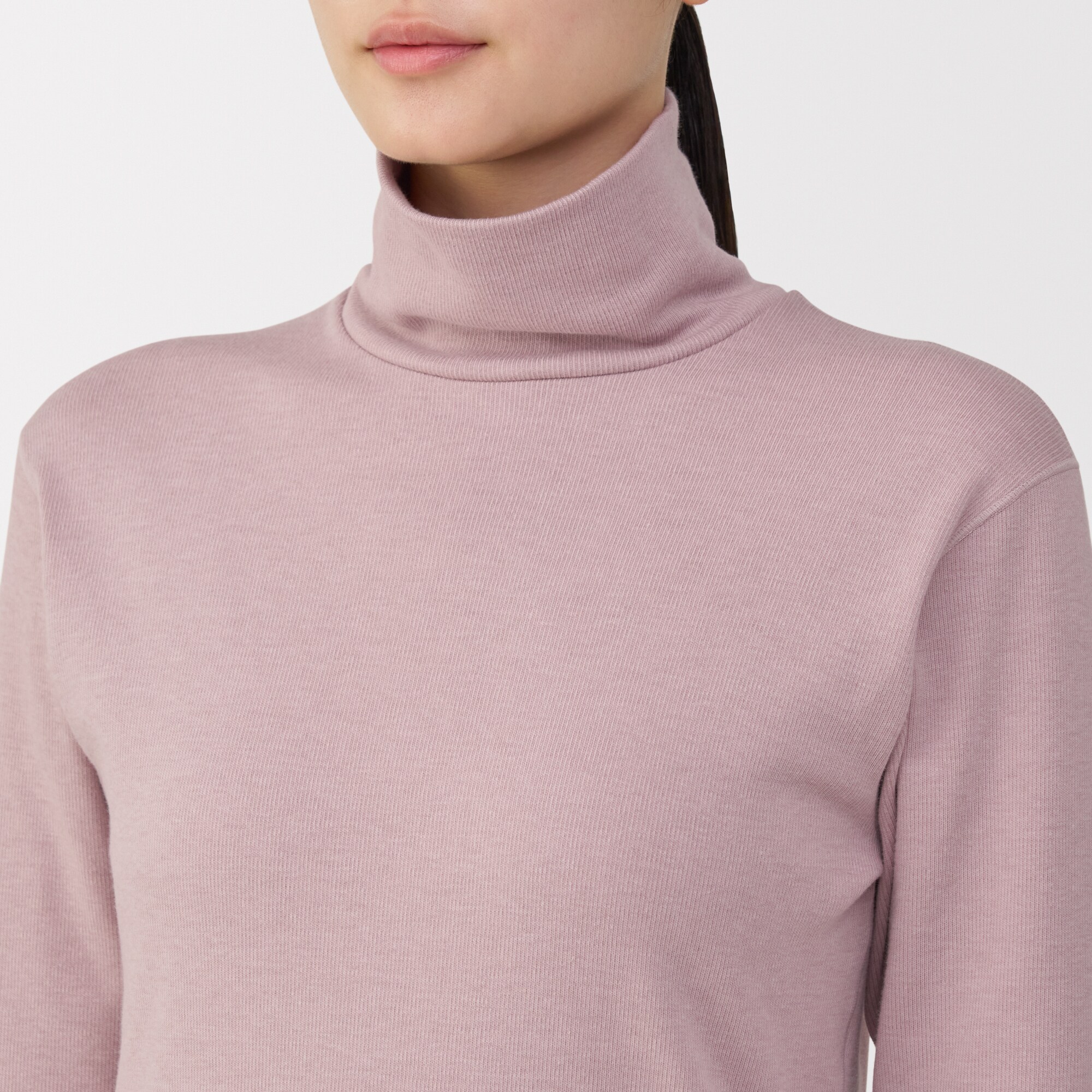 婦人　あったか綿　ウールタートルネック長袖Ｔシャツ