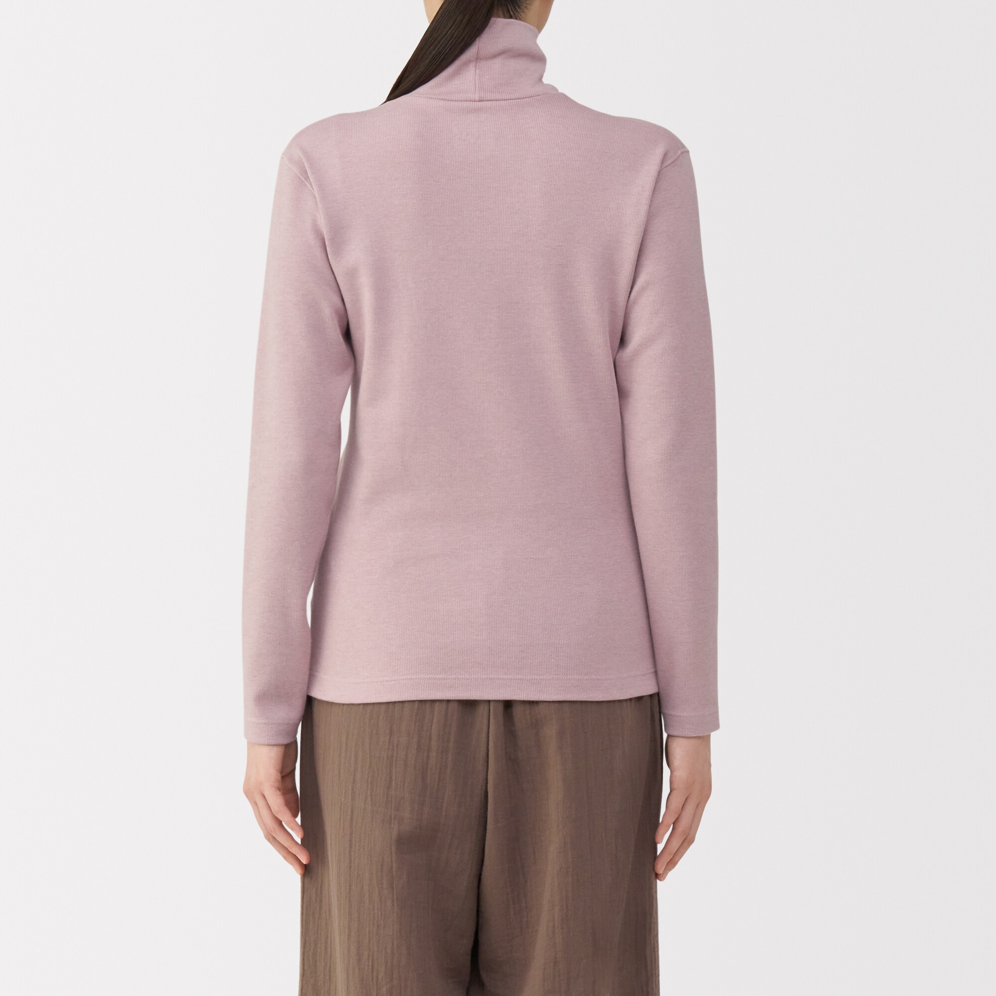 婦人　あったか綿　ウールタートルネック長袖Ｔシャツ