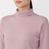 婦人　あったか綿　ウールタートルネック長袖Ｔシャツ