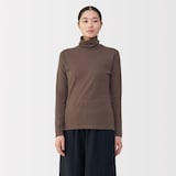 婦人　あったか綿　ウールタートルネック長袖Ｔシャツ