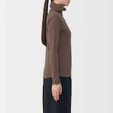 婦人　あったか綿　ウールタートルネック長袖Ｔシャツ