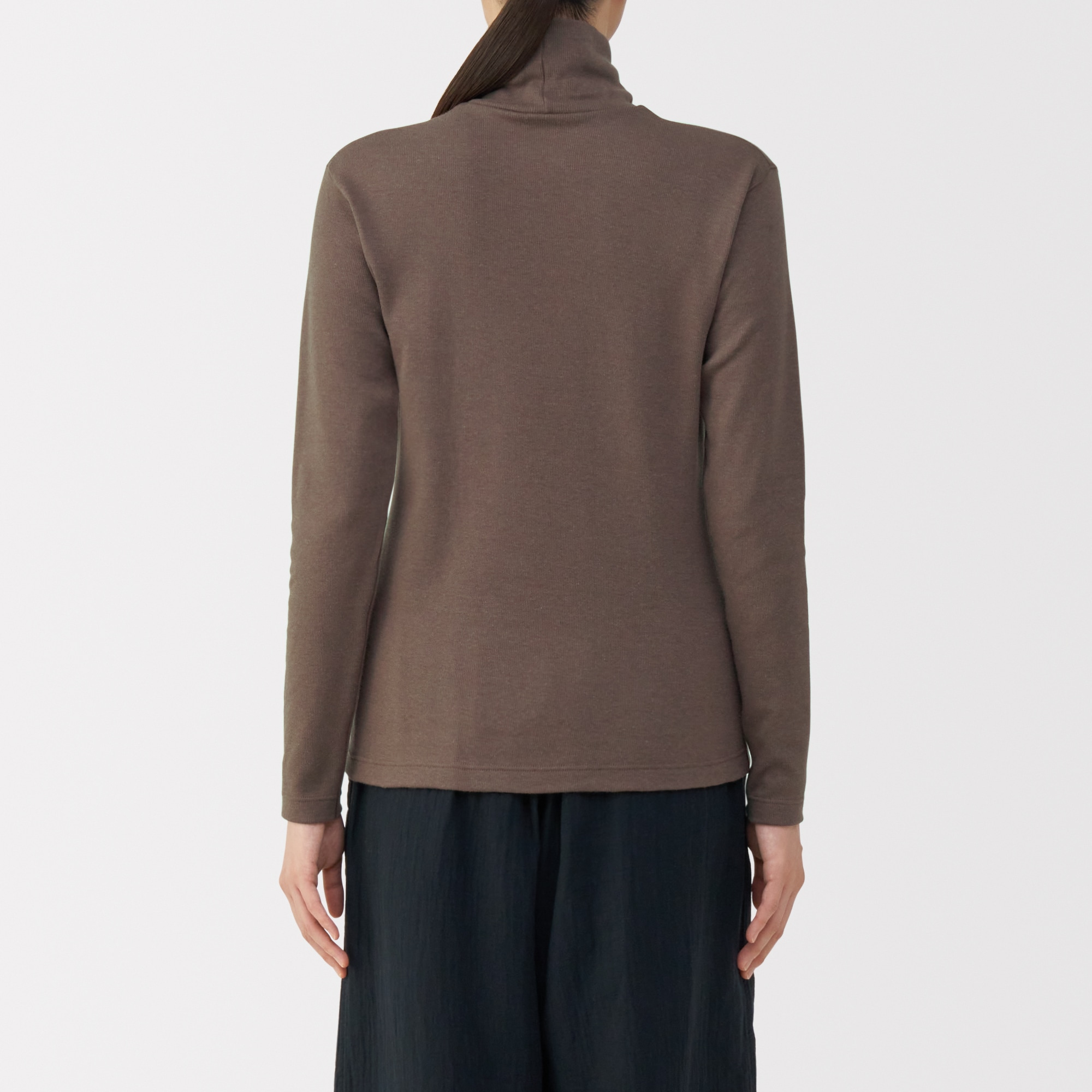 婦人　あったか綿　ウールタートルネック長袖Ｔシャツ