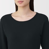 婦人　あったか綿　ウールクルーネック長袖Ｔシャツ