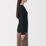 婦人　あったか綿　ウールクルーネック長袖Ｔシャツ