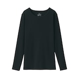 婦人　あったか綿　ウールクルーネック長袖Ｔシャツ