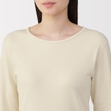 婦人　あったか綿　ウールクルーネック長袖Ｔシャツ