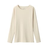 婦人　あったか綿　ウールクルーネック長袖Ｔシャツ