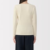 婦人　あったか綿　ウールクルーネック長袖Ｔシャツ