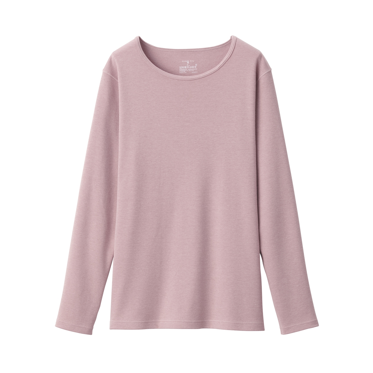 婦人　あったか綿　ウールクルーネック長袖Ｔシャツ