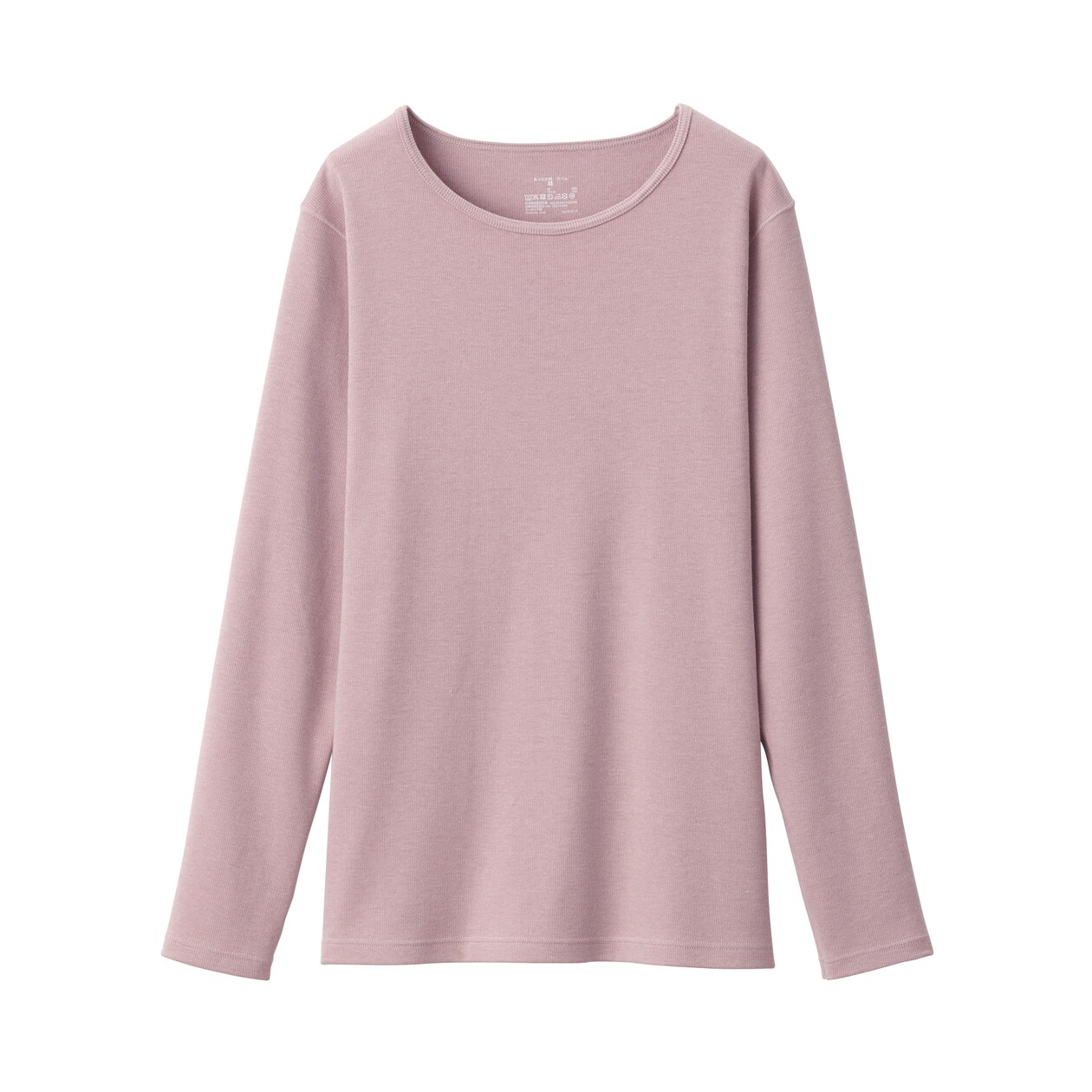婦人　あったか綿　ウールクルーネック長袖Ｔシャツ