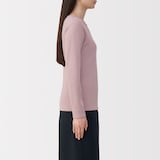 婦人　あったか綿　ウールクルーネック長袖Ｔシャツ