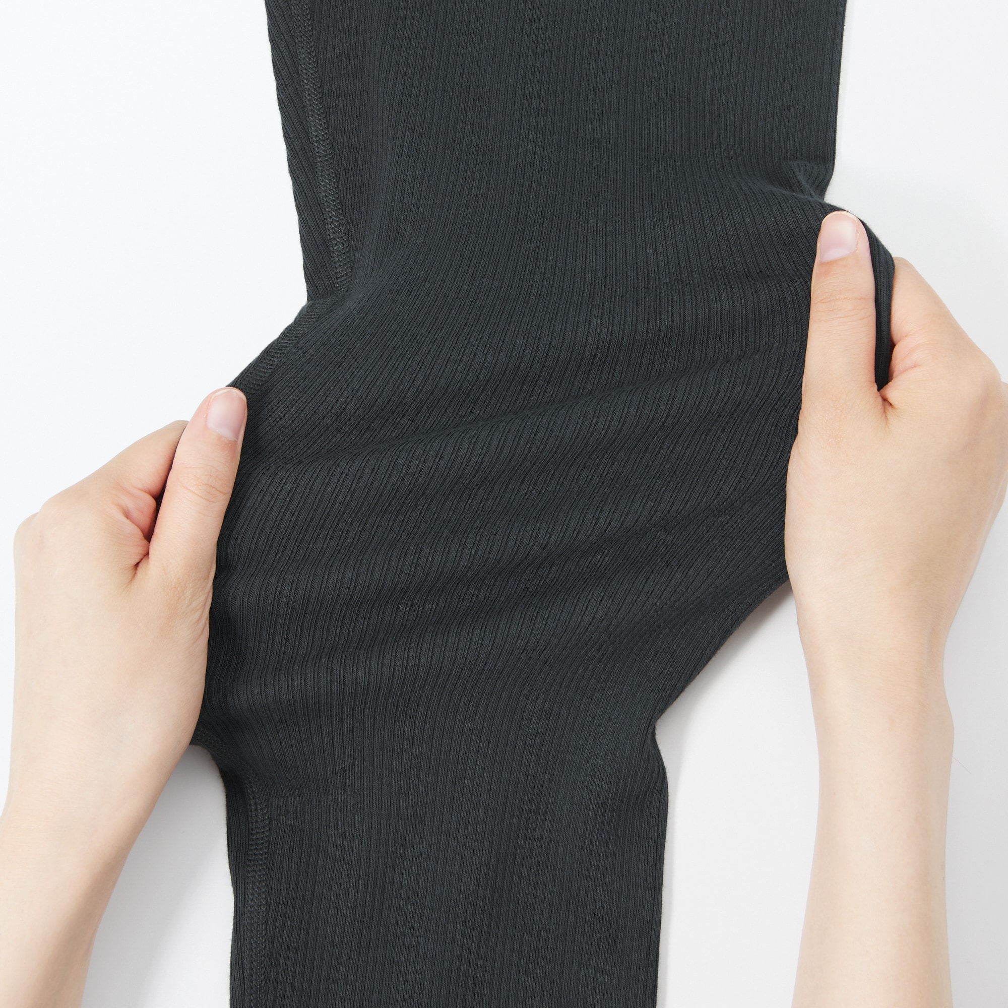 婦人　ストレッチリブ編み　レギンス（十分丈）