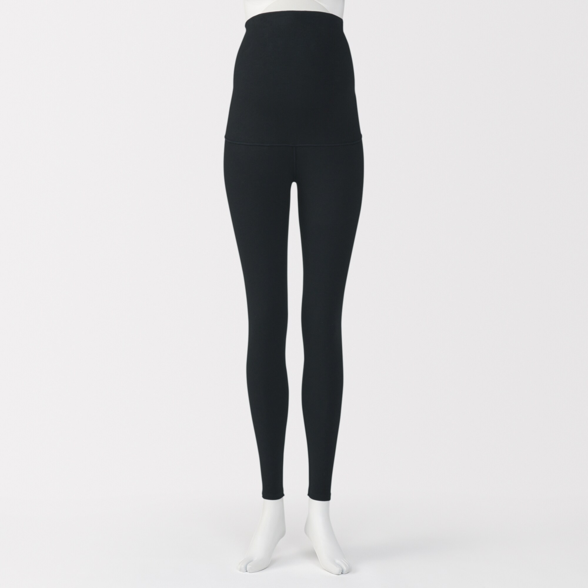 婦人 ストレッチ天竺編み 腹巻つきレギンス（十分丈／マタニティ