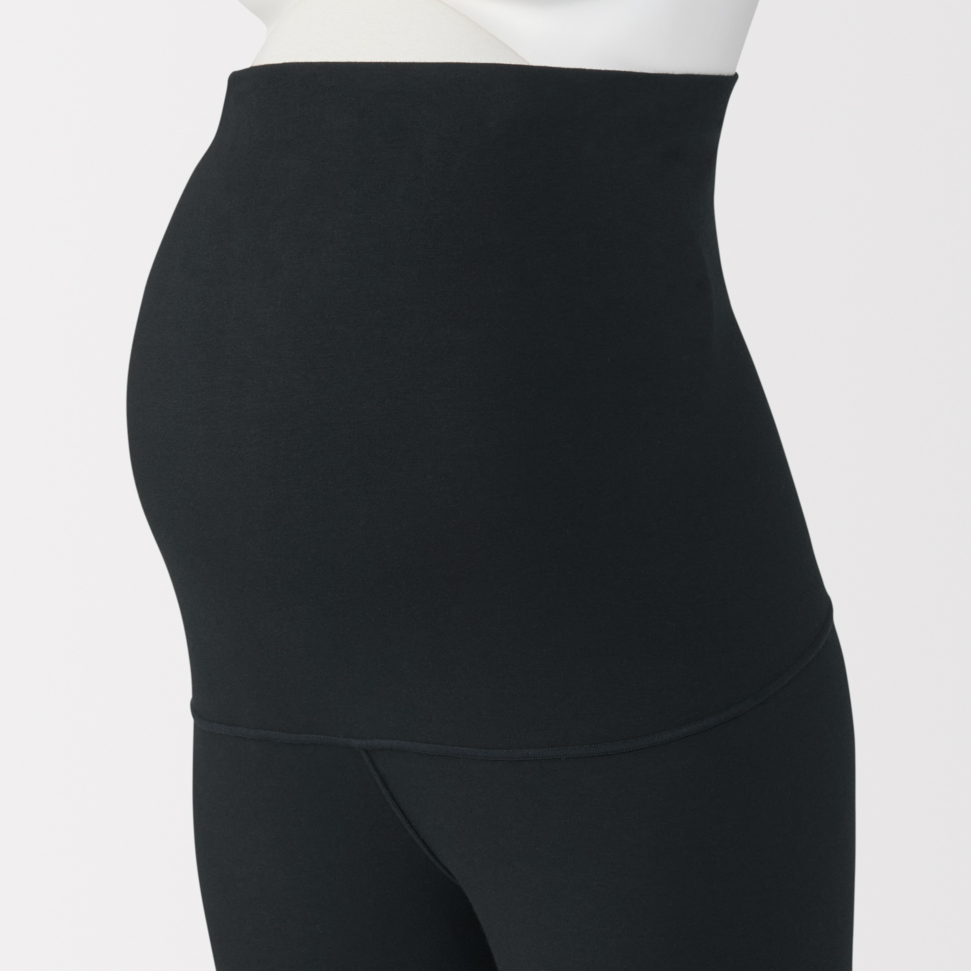 婦人　ストレッチ天竺編み　腹巻つきレギンス（十分丈／マタニティ）