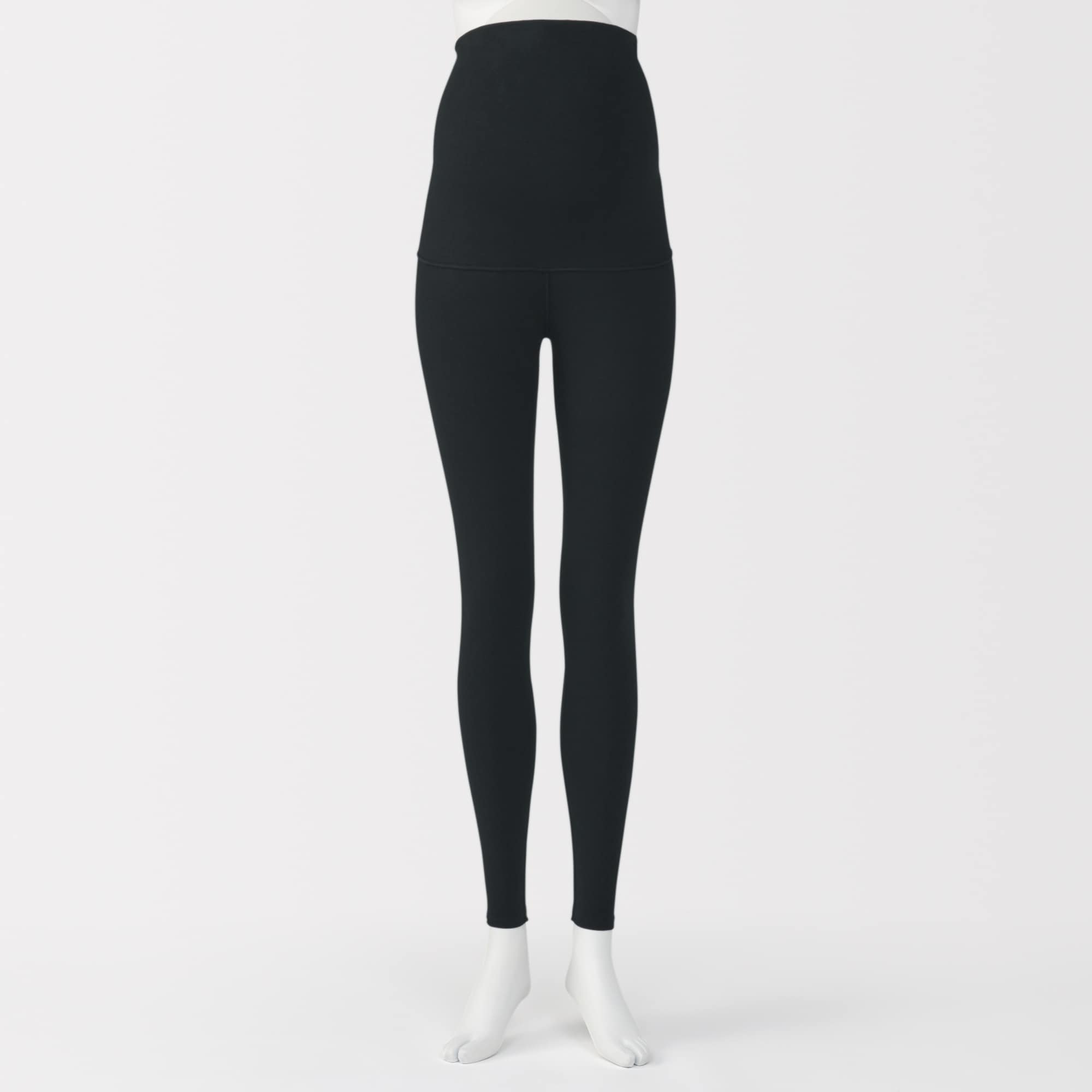 婦人　ストレッチ天竺編み　腹巻つきレギンス（十分丈／マタニティ）