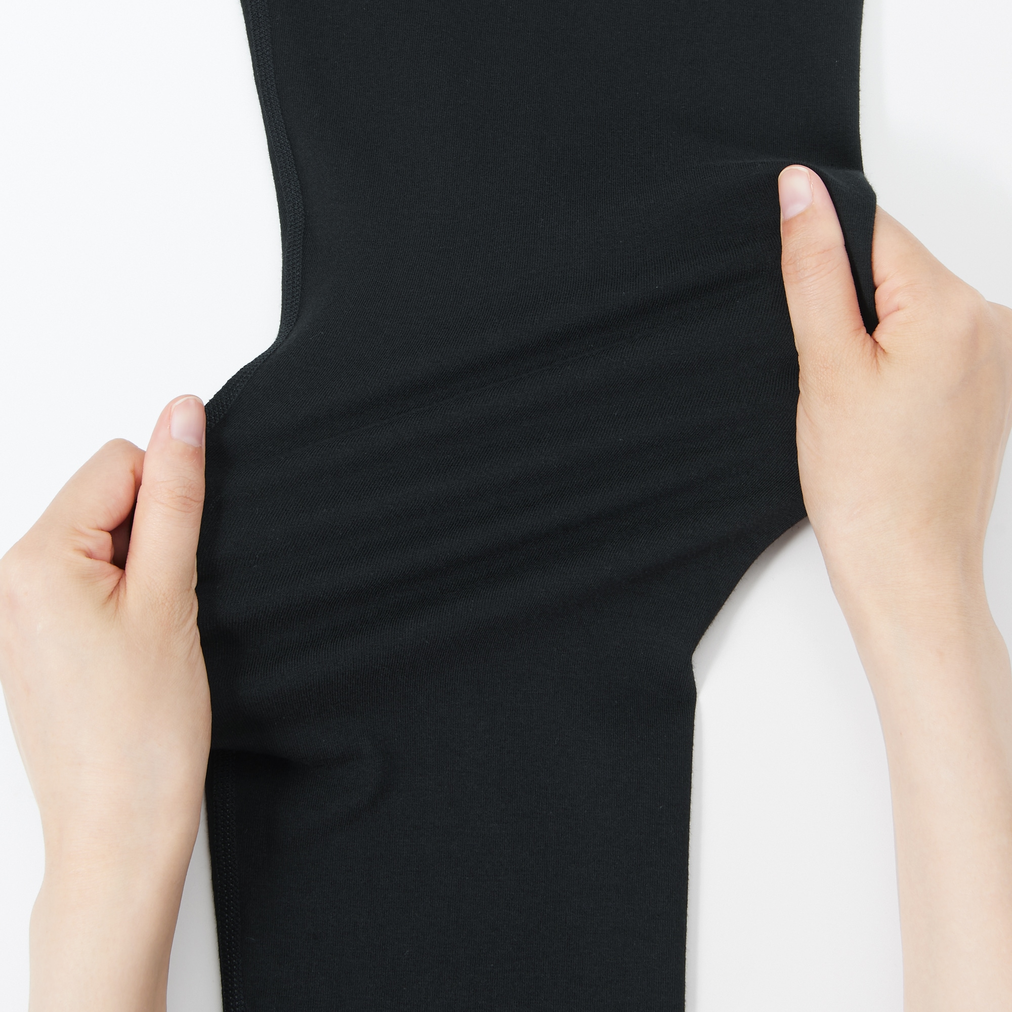 婦人　ストレッチ天竺編み　腹巻つきレギンス（十分丈／マタニティ）