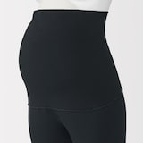 婦人　ストレッチリブ編み　腹巻つきレギンス（十分丈／マタニティ）