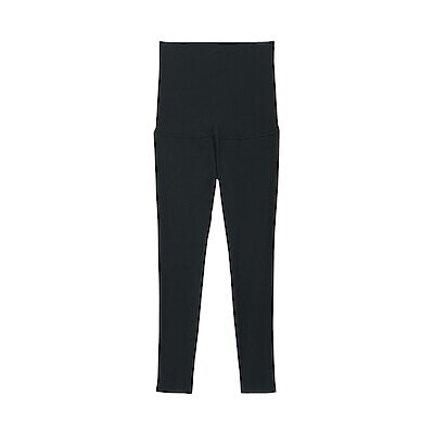 婦人　ストレッチリブ編み　腹巻つきレギンス（十分丈／マタニティ）