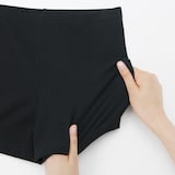 婦人　ストレッチ天竺編み　スカートの下に履く　オーバーパンツ（一分丈レギンス）