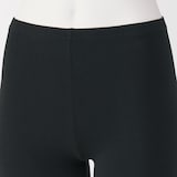 婦人　ストレッチ天竺編み　スカートの下に履く　オーバーパンツ（一分丈レギンス）