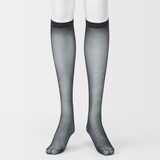 婦人　サポートタイプ・２０デニール　ひざ下丈ストッキング（３足組）