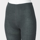 婦人　足なり直角　かかとに合う　リブ編みタイツ