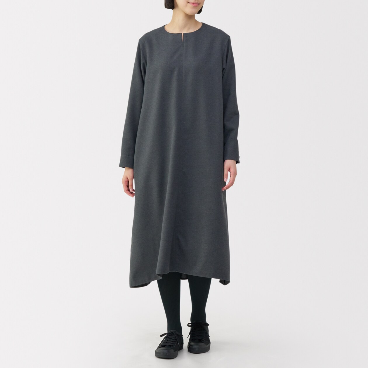 婦人　足なり直角　かかとに合う　リブ編みタイツ