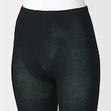 婦人　足なり直角　かかとに合う　リブ編みタイツ