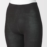 婦人　足なり直角　かかとに合う　リブ編みタイツ