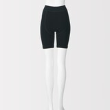 婦人　裏起毛　厚手　三分丈レギンス