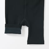 婦人　裏起毛　厚手　三分丈レギンス