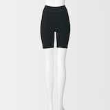 婦人　裏起毛　厚手　三分丈レギンス