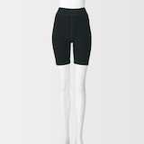 婦人　裏起毛　厚手　三分丈レギンス