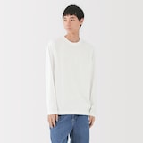 紳士　天竺編みクルーネック長袖Ｔシャツ