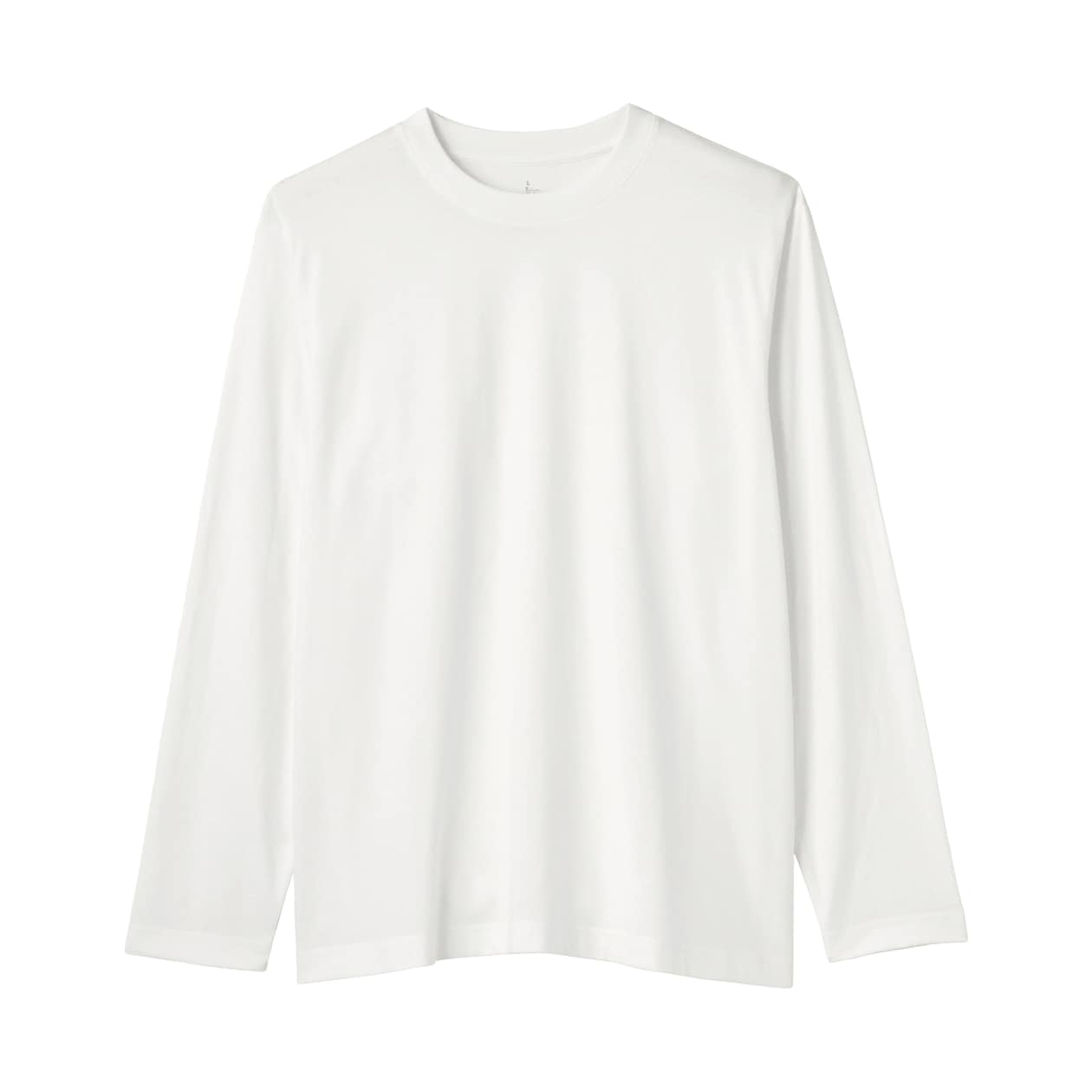 紳士　天竺編みクルーネック長袖Ｔシャツ