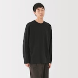 紳士　天竺編みクルーネック長袖Ｔシャツ