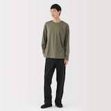 紳士　天竺編みクルーネック長袖Ｔシャツ