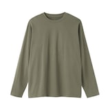 紳士　天竺編みクルーネック長袖Ｔシャツ