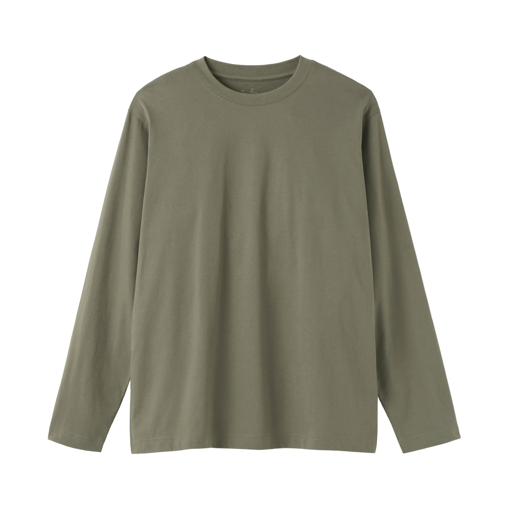 紳士　天竺編みクルーネック長袖Ｔシャツ