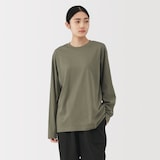 紳士　天竺編みクルーネック長袖Ｔシャツ