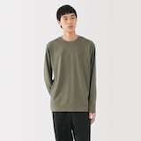 紳士　天竺編みクルーネック長袖Ｔシャツ