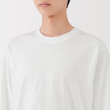 紳士　天竺編みクルーネック長袖Ｔシャツ