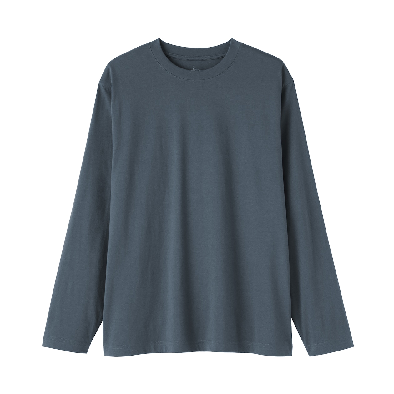 紳士　天竺編みクルーネック長袖Ｔシャツ