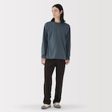 紳士　天竺編みクルーネック長袖Ｔシャツ