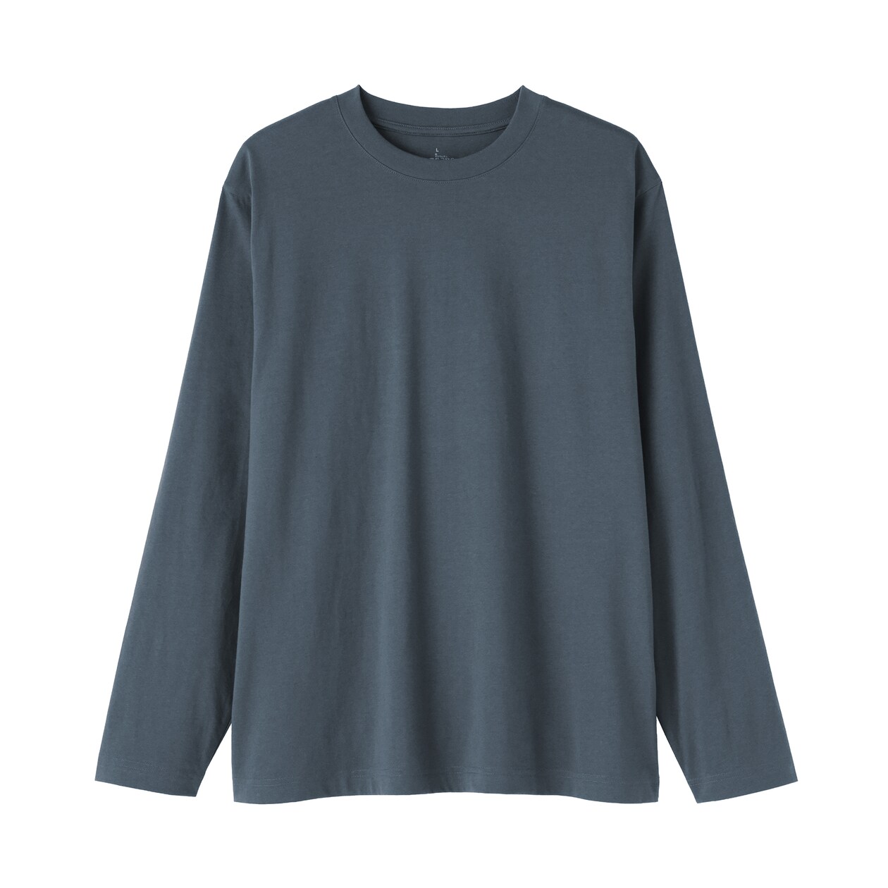 紳士　天竺編みクルーネック長袖Ｔシャツ